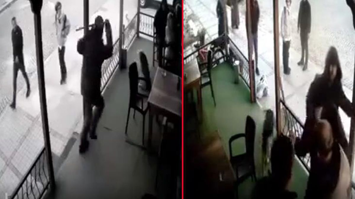 Rize'de vicdanları sızlatan görüntüler! Gözü dönen adam, zavallı köpeğe sopayla defalarca vurdu