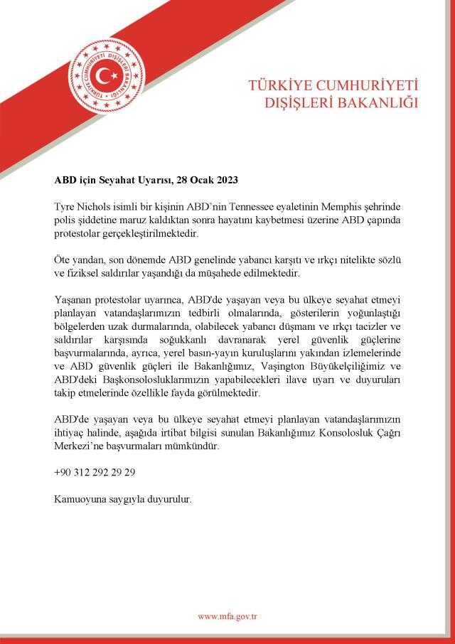 Dışişleri'nden ABD ve Avrupa'ya seyahat edecek Türk vatandaşlarına uyarı: Irkçı saldırılara karşı dikkatli olun