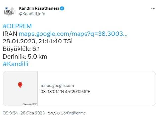 Son Dakika: İran'da 5.8 büyüklüğünde deprem! Şiddetli sarsıntı Van ve çevre illerden de hissedildi