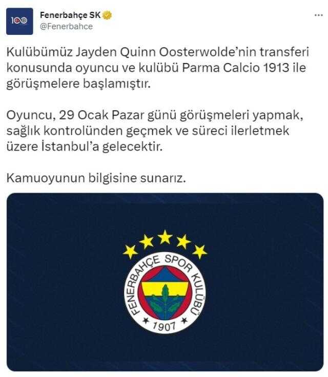 Son Dakika: Transferde hareketli dakikalar! Fenerbahçe, Jayden Oosterwolde'yi resmen açıkladı Son Dakika: Transferde hareketli dakikalar! Fenerbahçe, Jayden Oosterwolde'yi resmen açıkladı