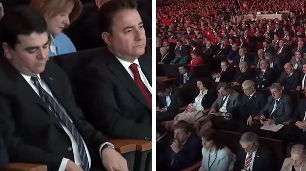 6'lı Masa'nın Ortak Politikalar Mutabakat Metni açıklandığı sırada Gültekin Uysal uyuyakaldı