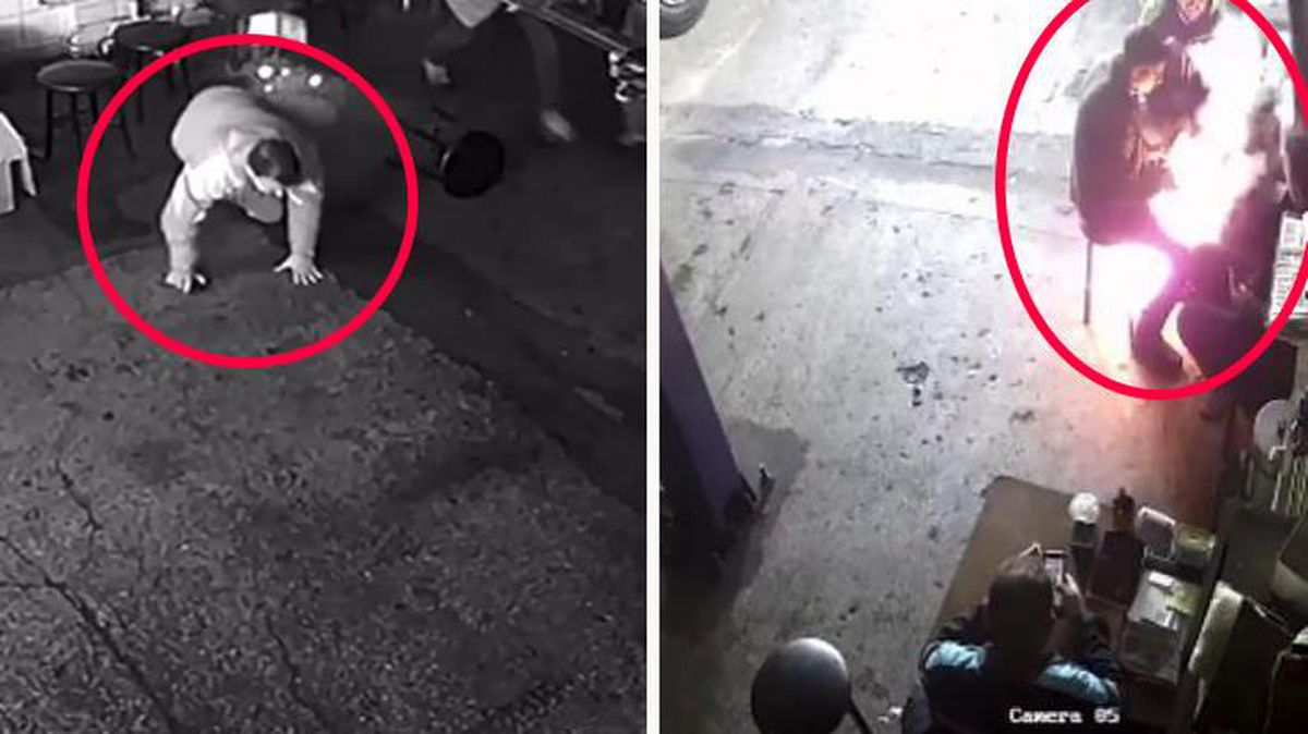 Soba, bomba gibi patladı! Korku dolu anlar kamerada