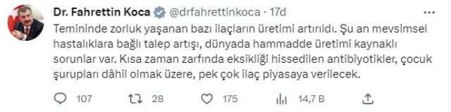 Son Dakika! Sağlık Bakanı Koca: Temininde zorluk yaşanan bazı ilaçların üretimi artırıldı
