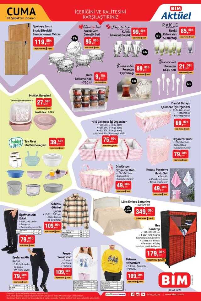 Bim aktüel ürünler kataloğu! Bu hafta Bim'e hangi ürünler gelecek? 1 Şubat Çarşamba Bu hafta Bim'de hangi ürünler var?