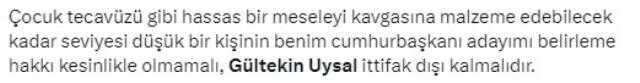 Sosyal medyada birbirlerine girdiler! Gültekin Uysal'ın Ümit Özdağ için kullandığı ifade büyük tepki çekti