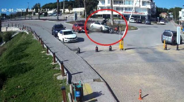 Eşi ve kendisine silahla saldıranı otomobille çarparak öldürdü; o anlar kamerada
