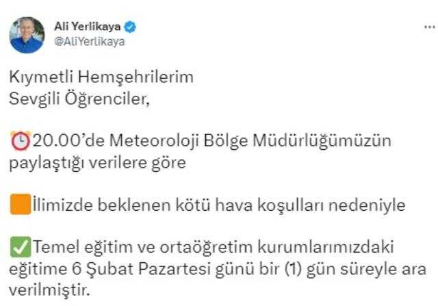 Son Dakika: İstanbul'da şiddetli kar yağışı beklentisi nedeniyle eğitime bir gün ara verildi