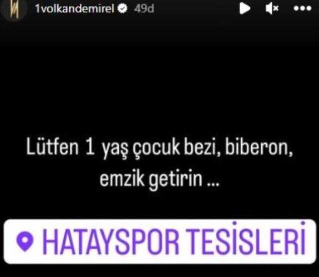 Canlı yayında yardım isteyen Volkan Demirel'den yeni paylaşım: Çocuk bezi, biberon, emzik getirin
