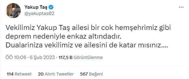 Yakup Taş kimdir, kaç yaşında? AK Parti Adıyaman Milletvekili Yakup Taş kurtarıldı mı?