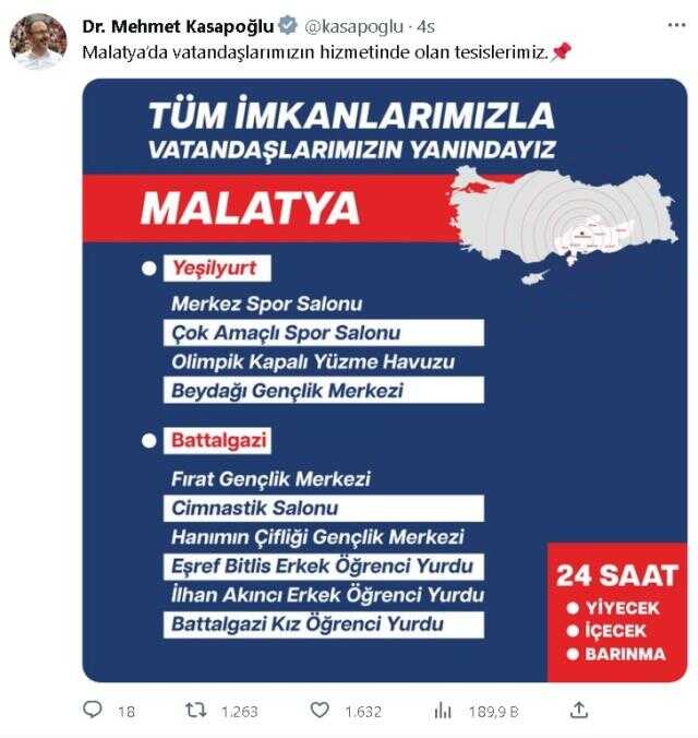 Depremzedeler için hizmet veren tesisler nerede, adresleri var mı? 7 Şubat 2023 depremzedeler için açık olan tesisler neresi?