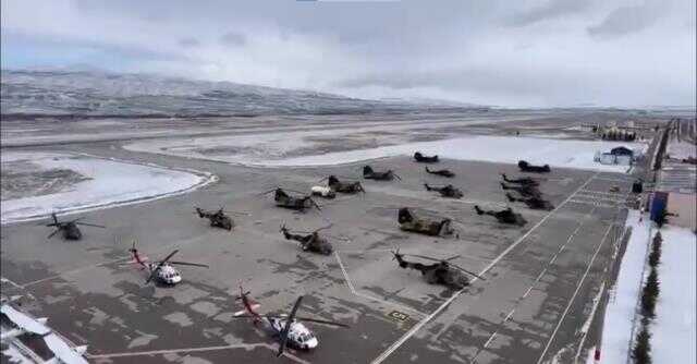 Onlarca askeri helikopter Nevşehir'den havalandı! Deprem bölgesine personel ve teçhizat naklediyorlar