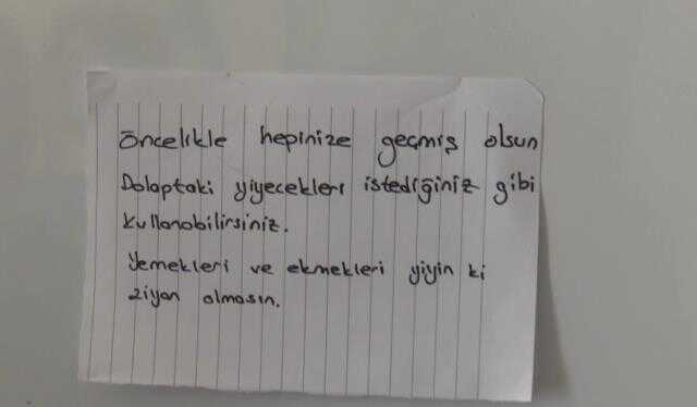 Antalya'da depremzedeler için dolaplarını dolu bırakan öğrencilerin yazdığı not gözleri yaşarttı