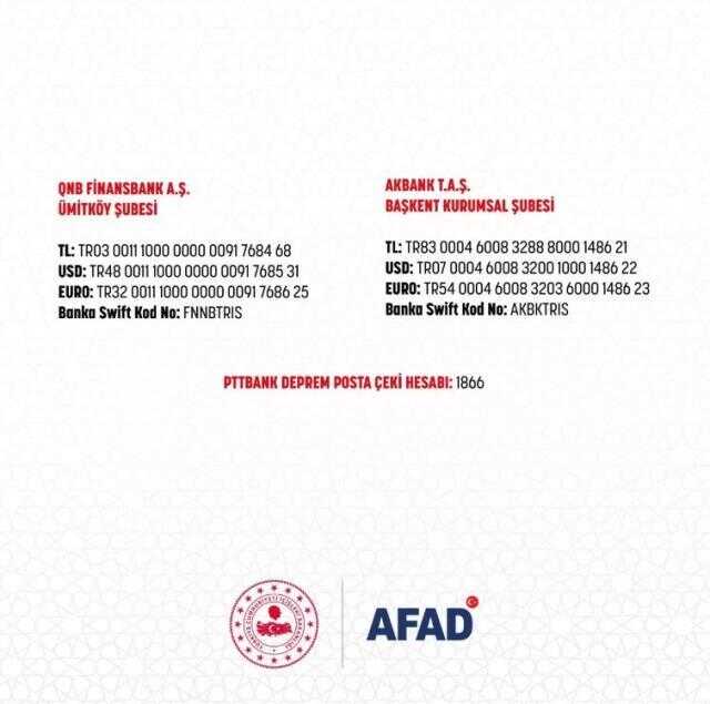 Depremzedelere para yardımı nasıl yapılır? AFAD para bağışı nasıl yapılır? AFAD bağış hesapları nelerdir?