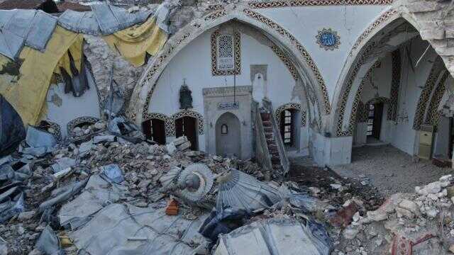 Hatay'daki 14 asırlık Habibi Neccar Camii de depreme dayanamadı