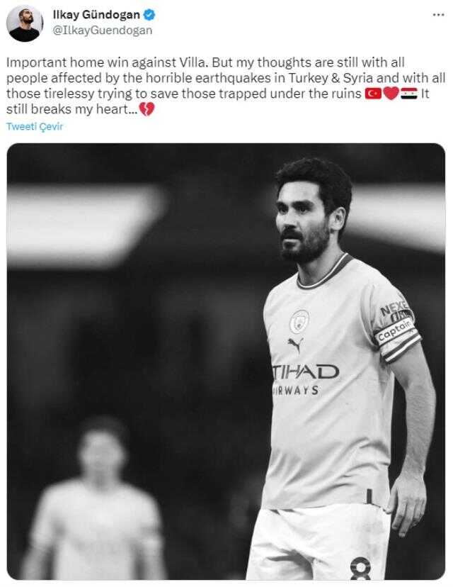 Türk futbolcu İlkay Gündoğan'ın golden sonra çılgınca sevinmesine tepki yağdı! Depremzedeler için hemen mesaj paylaştı Türk futbolcu İlkay Gündoğan'ın golden sonra çılgınca sevinmesine tepki yağdı! Depremzedeler için hemen mesaj paylaştı