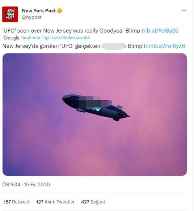 Videonun Kanada'da UFO'ya benzer bir cisme ait olduğu iddiası