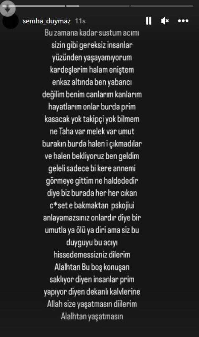 Taha Duymaz'ın vefat haberi gizleniyor mu? Enkaz başında bekleyen abla isyan etti: Boş konuşan klavye delikanlıları