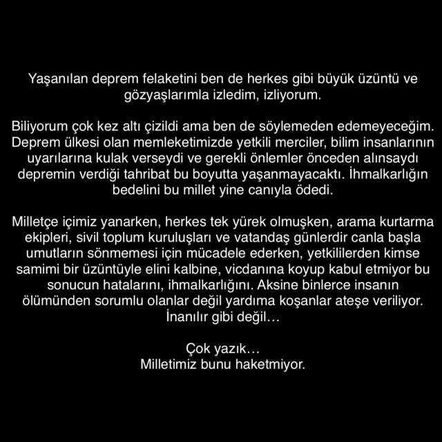 Tarkan'dan depremle ilgili sitem dolu paylaşım: Yardıma koşanlar ateşe veriliyor Tarkan'dan depremle ilgili sitem dolu paylaşım: Yardıma koşanlar ateşe veriliyor