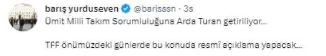 Arda Turan, Ümit Milli Takımımız'ın başına geçiyor