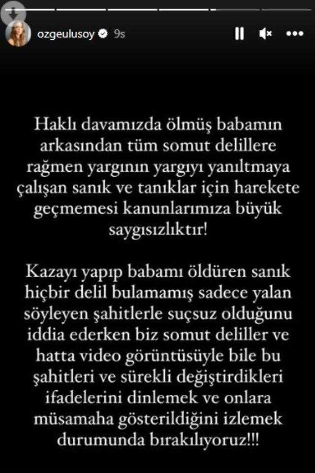 Babasını kazada kaybeden Özge Ulusoy, delil toplanmadığını söyleyerek isyan etti: Bu işin peşini bırakmayacağım