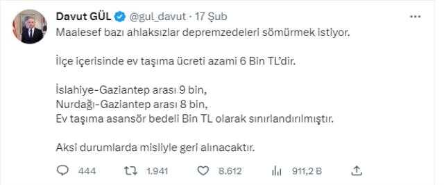 Hatay'da ev taşıma ücretine azami sınır getirildi Hatay'da ev taşıma ücretine azami sınır getirildi
