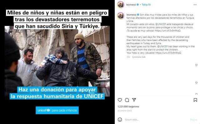 Messi bağış yaptı mı? Lionel Messi depremzedeler için bağış yaptı mı, yapmadı mı?