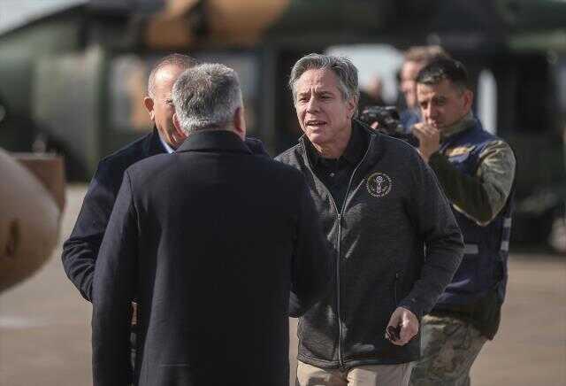 ABD Dışişleri Bakanı Blinken, deprem bölgesinde incelemelerde bulunmak için Türkiye'ye geldi