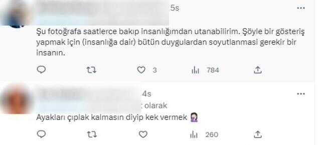Deprem bölgesinde ayağı çıplak bir çocuğa kek veren AK Partili Kadın Kolları yöneticisi, tepkiler sonrası paylaşımını sildi