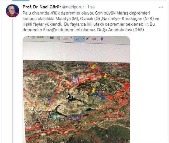 Bölge beşik gibi sallanıyordu! Rahatlatan açıklamayı Naci görür yaptı: Elazığ'da büyük depremler beklemiyorum