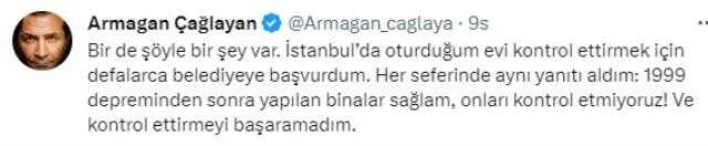 Deprem sonrası evini kontrol ettirmek isteyen Armağan Çağlayan, defalarca kez olumsuz yanıt alınca isyan etti