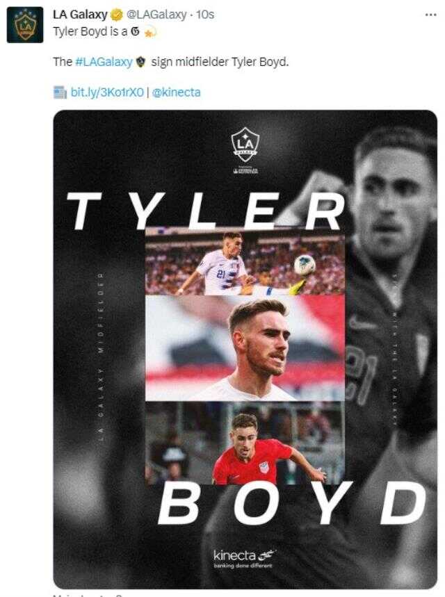 Beşiktaş ile yolları ayıran Tyler Boyd, Los Angeles Galaxy ile 1 yıllık sözleşme imzaladı
