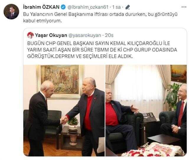 Kılıçdaroğlu, 'Akşener'i sokağa çıkarmam' diyen Yaşar Okuyan'la görüştü! İYİ Parti'den sert tepki geldi