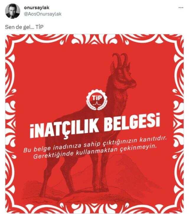 Oyuncu Barış Atay, Türkiye İşçi Partisi'ne üye oldu