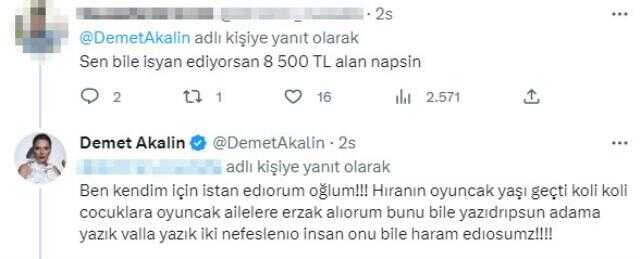 Zamlara isyan eden Demet Akalın, kendisini eleştiren takipçisine tepki gösterdi