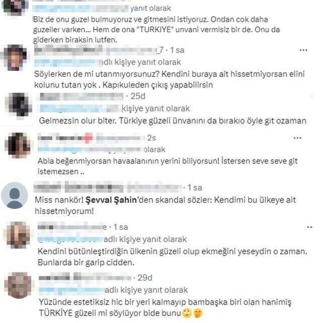 'Kendimi Türkiye'ye ait hissetmiyorum' diyen Şevval Şahin'e tepki yağıyor 'Kendimi Türkiye'ye ait hissetmiyorum' diyen Şevval Şahin'e tepki yağıyor