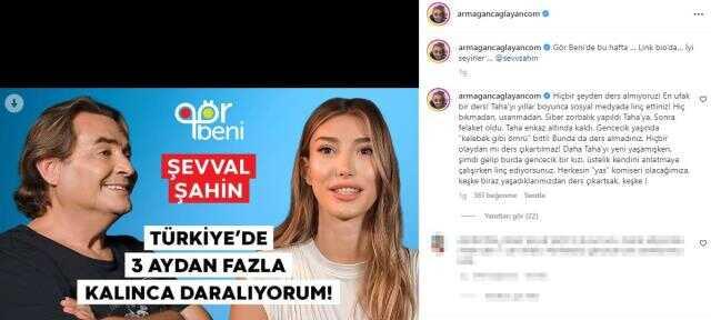 Armağan Çağlayan, Şevval Şahin'e gelen tepkilere Taha Duymaz'ı örnek gösterip tepki gösterdi: Ders almıyorsunuz Armağan Çağlayan, Şevval Şahin'e gelen tepkilere Taha Duymaz'ı örnek gösterip tepki gösterdi: Ders almıyorsunuz