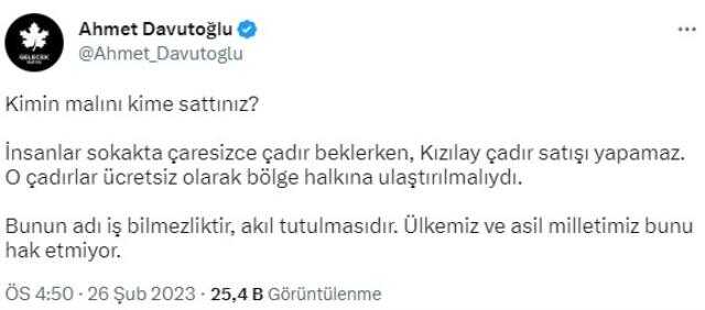 Ahbap'a çadır satan Kızılay'a Akşener'den zehir zemberek sözlerle tepki: Yazıklar olsun