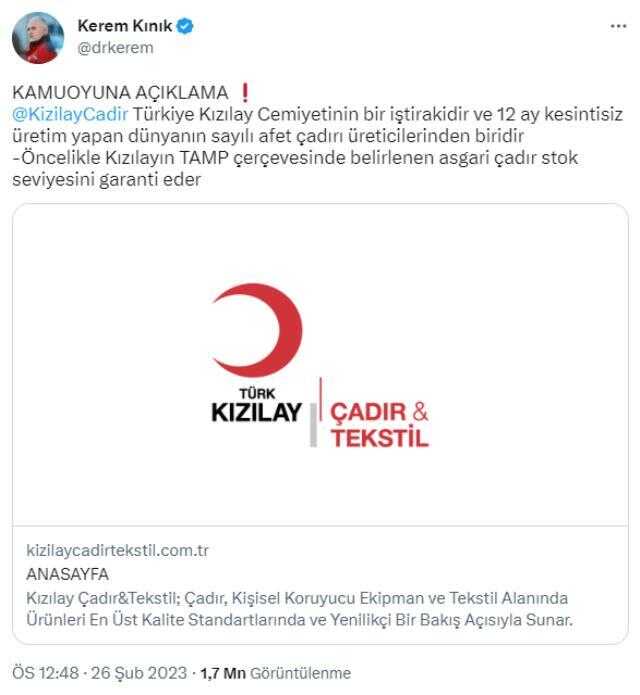 Kerem Kınık: Finansal süreklilik için kurumlara maliyetine satış yapıyoruz