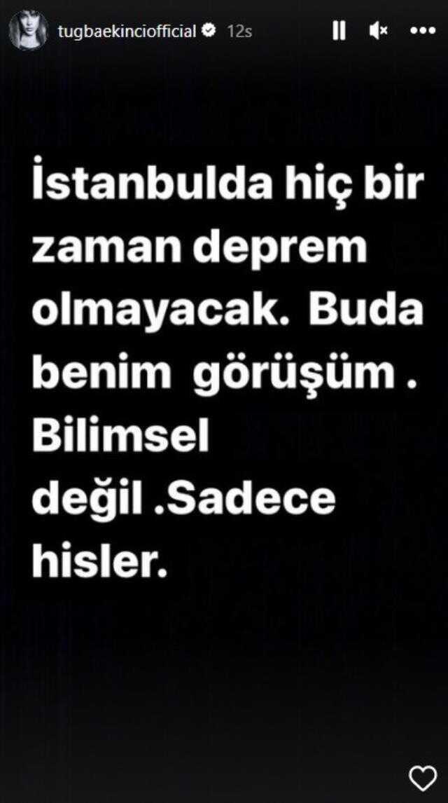 'Bilimsel değil' diyen Tuğba Ekinci'nin İstanbul depremi paylaşımı alay konusu oldu