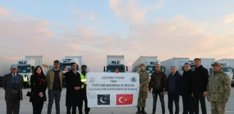 Deprem yardım mallarını taşıyan tır konvoyu Pakistan'dan Malatya'ya ulaştı