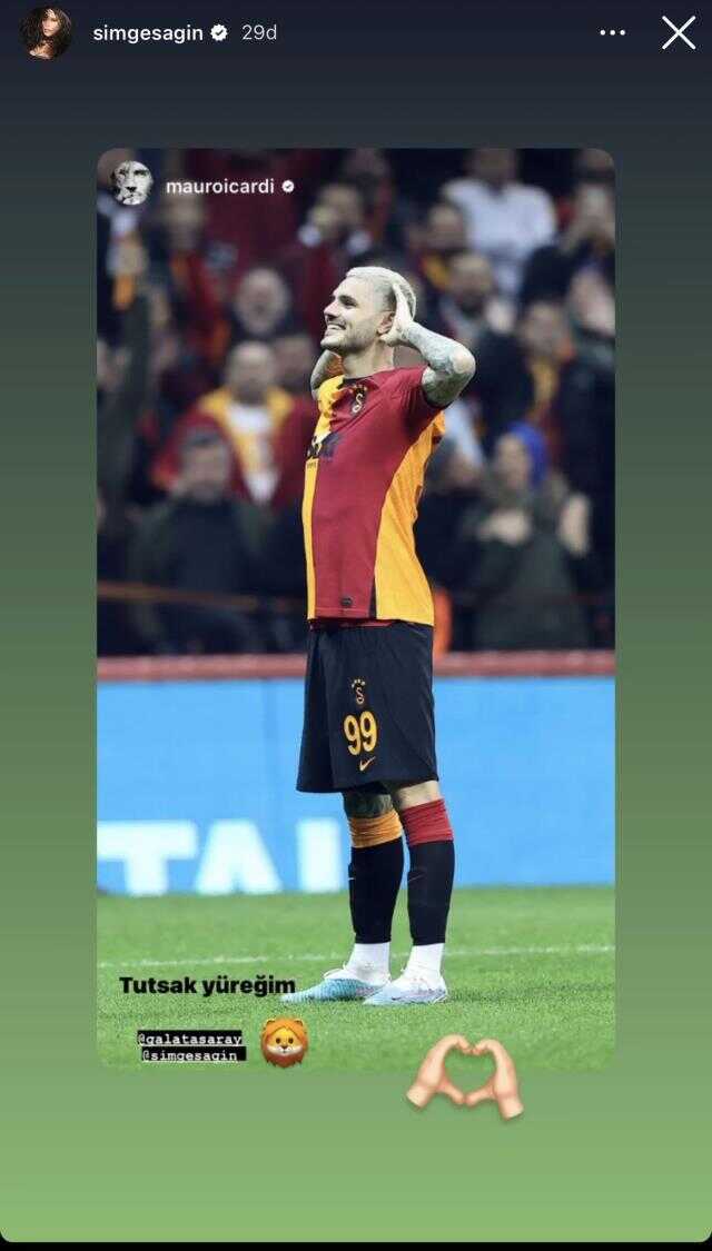 Sosyal medya alev aldı! Icardi'ye ünlü popçu Simge Sağın'dan kalpli cevap