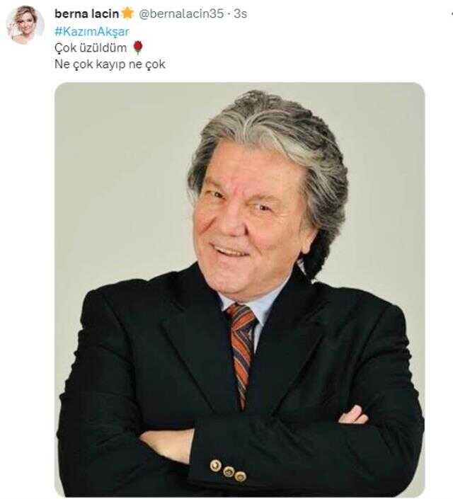 Oyuncu Kazım Akşar'ın ani ölümü sanat dünyasını yasa boğdu! Paylaşımlar peş peşe geldi Oyuncu Kazım Akşar'ın ani ölümü sanat dünyasını yasa boğdu! Paylaşımlar peş peşe geldi