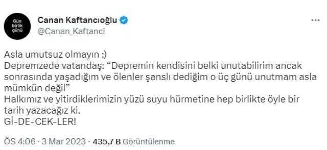 Canan Kaftancıoğlu: 'Asla Umutsuz Olmayın. Gidecekler' Canan Kaftancıoğlu: 'Asla Umutsuz Olmayın. Gidecekler'