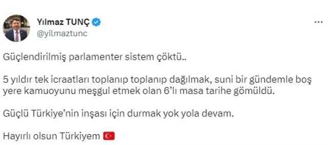 İYİ Parti lideri Akşener'in 6'lı Masayı devirmesine AK Parti'den ilk yorum