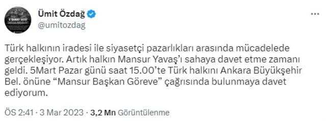 Özdağ'ın 'Mansur Yavaş' çağrısına Muharrem İnce'den ilk yorum! Hiç doğru bulmam