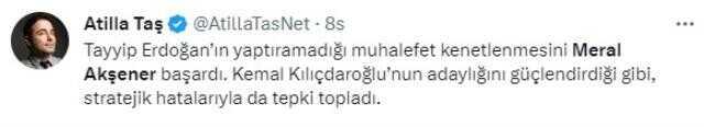 Ünlü isimlerden Meral Akşener'in 6'lı Masa'ya rest çekmesine sert tepki Ünlü isimlerden Meral Akşener'in 6'lı Masa'ya rest çekmesine sert tepki
