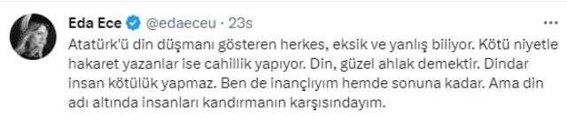 Anıtkabir'de ağladığı için tepki çeken Eda Ece'den cevap: Ağlamamam mümkün değil, taş değilim