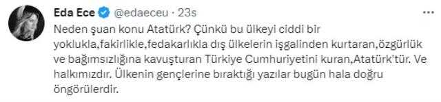 Anıtkabir'de ağladığı için tepki çeken Eda Ece'den cevap: Ağlamamam mümkün değil, taş değilim