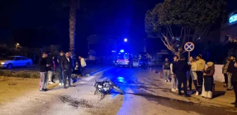 Manavgat'ta otomobille motosiklet çarpıştı: 1 yaralı