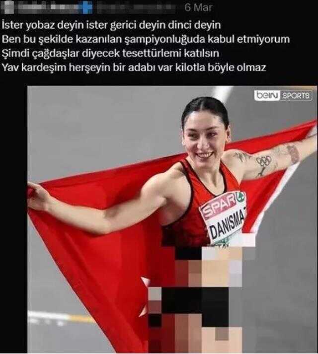 Avrupa Şampiyonu Tuğba Danışmaz'ın fotoğrafını blurlayarak paylaşan isme tepki yağıyor! Avrupa Şampiyonu Tuğba Danışmaz'ın fotoğrafını blurlayarak paylaşan isme tepki yağıyor!